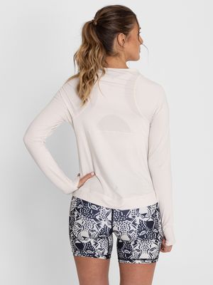 Polo Manga Larga Para Mujer  Tech Blanco Bsoul