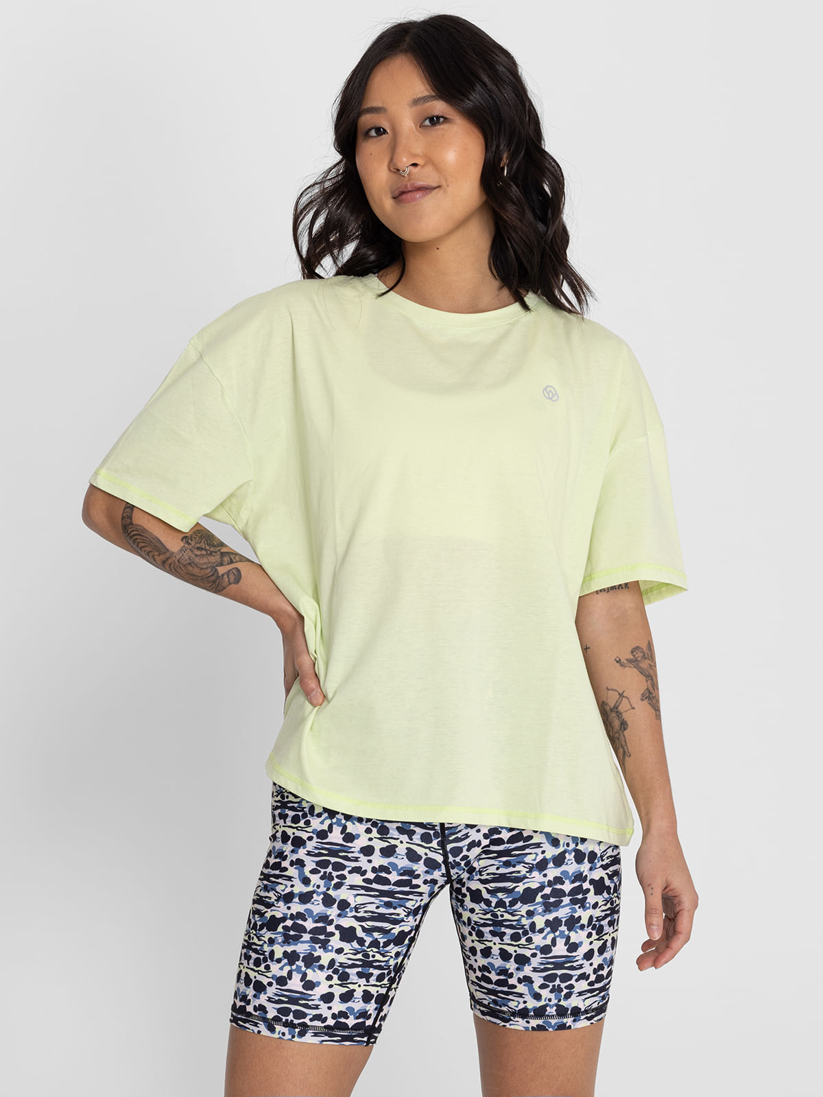 Polo-Manga-Corta-Para-Mujer-Oversize-Anto-Verde-Bsoul