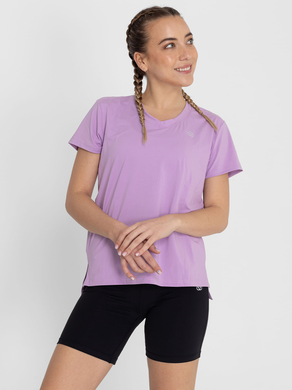 Polo-Para-Mujer-Manga-Corta-V-Neck-Rosado-Bsoul