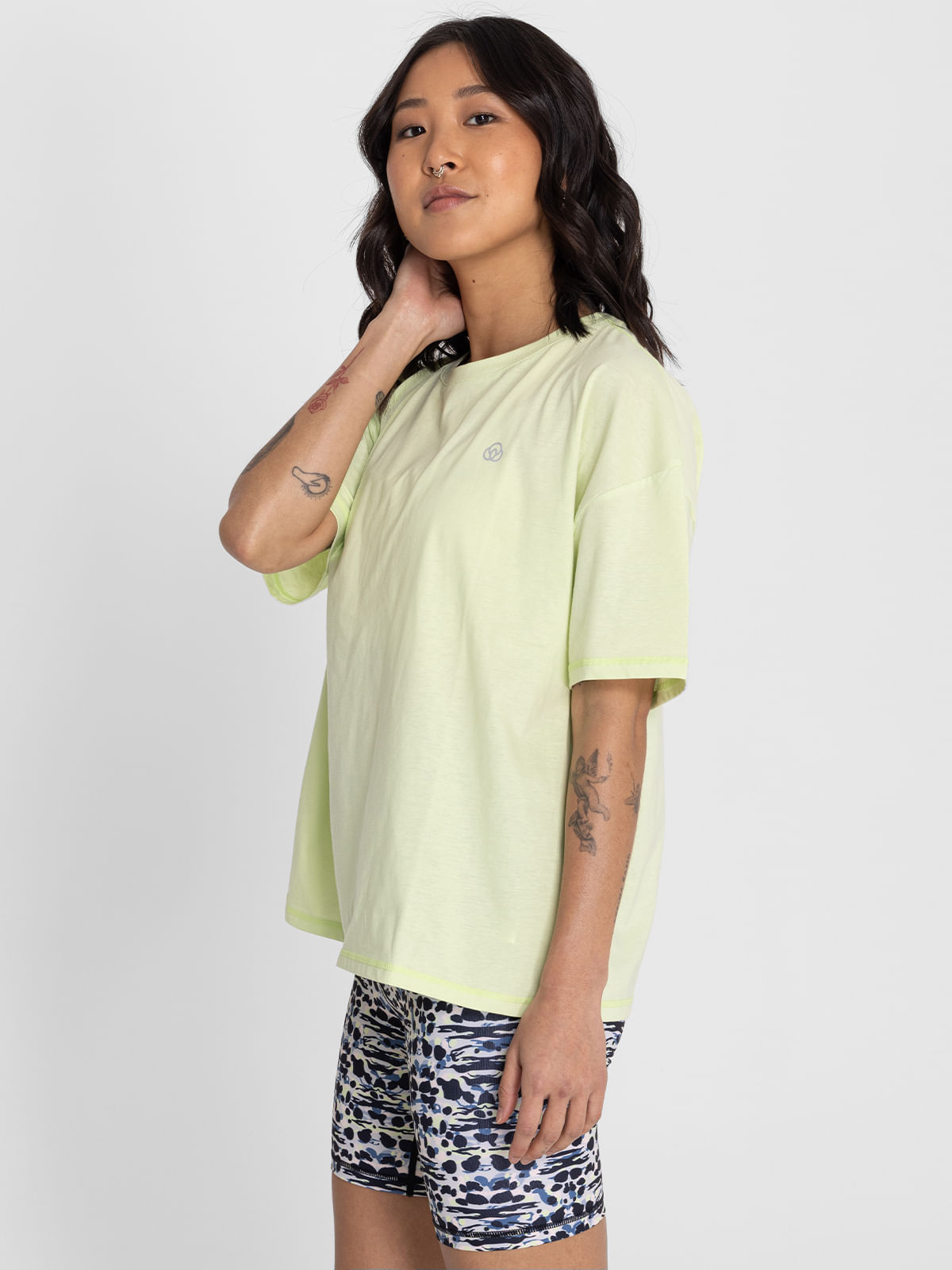 Polo-Manga-Corta-Para-Mujer-Oversize-Anto-Verde-Bsoul