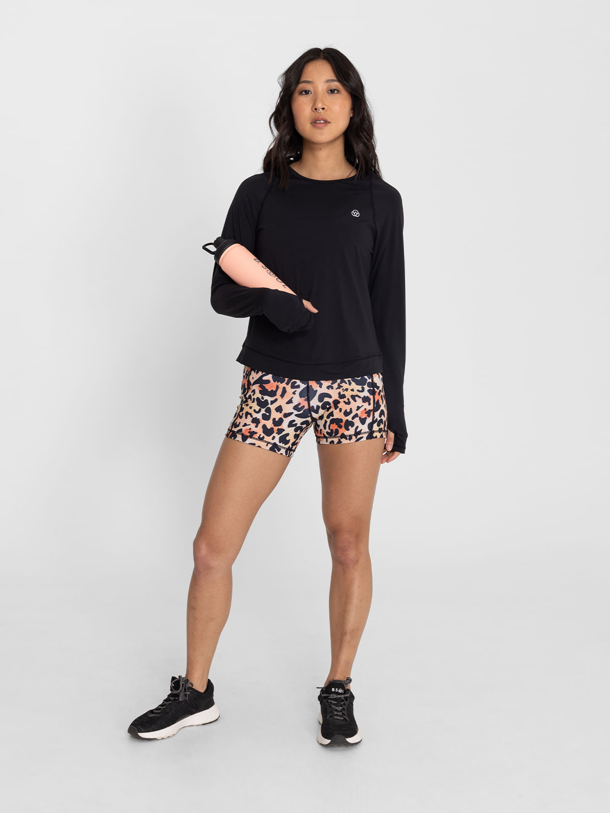 Polo-Manga-Larga-Para-Mujer--Tech-Negro-Bsoul