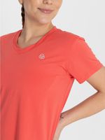 Polo-Manga-Corta-Para-Mujer--V-Neck-Naranja-Bsoul