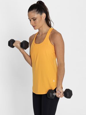Polo Sin Mangas Para Mujer  Training Tank Naranja Bsoul