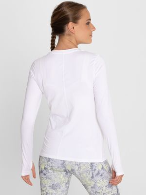 Polo Manga Larga Para Mujer First Layer Blanco Bsoul