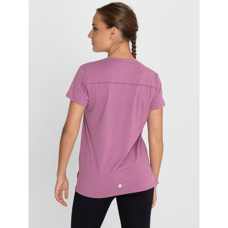 Polo-Manga-Corta-Para-Mujer--V-Neck-Morado-Bsoul