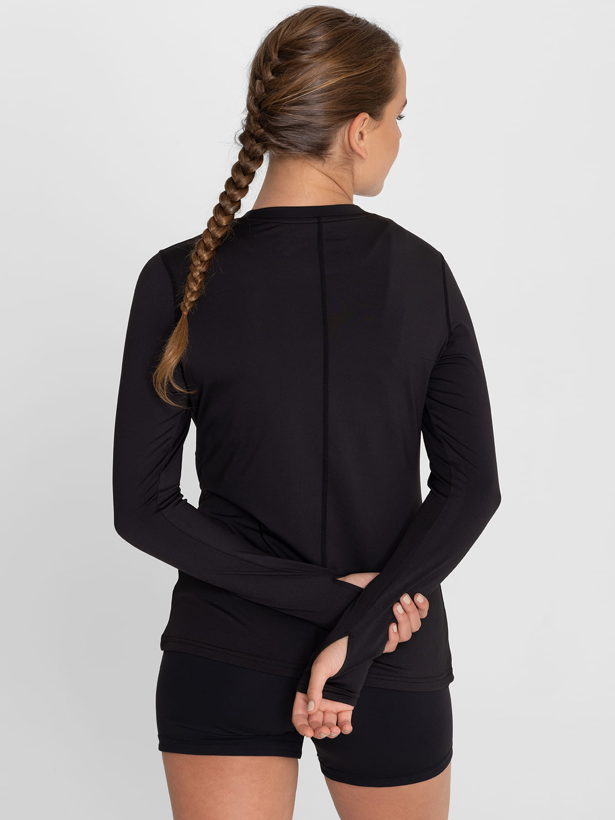 Polo-Manga-Larga-Para-Mujer--First-Layer-Negro-Bsoul