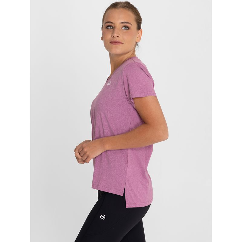 Polo-Manga-Corta-Para-Mujer--V-Neck-Morado-Bsoul