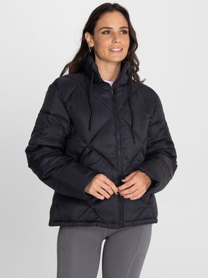 Casaca Para Mujer  Quilted Negro Bsoul