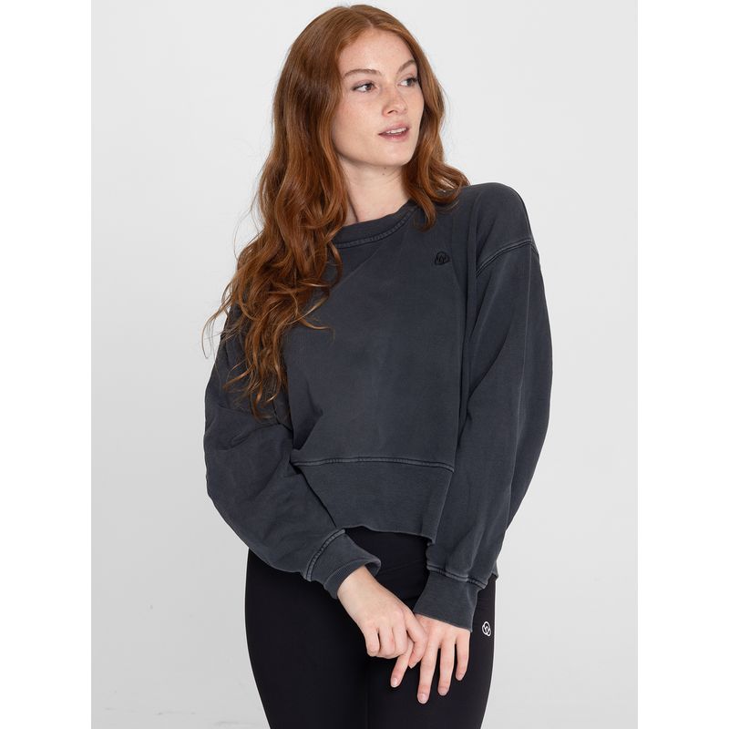 Poleron-Para-Mujer--Crew-Neck-Creta-Negro-Bsoul