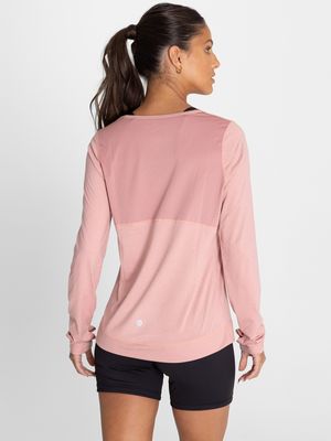 Polo Manga Larga Para Mujer  Tech Rosado Bsoul