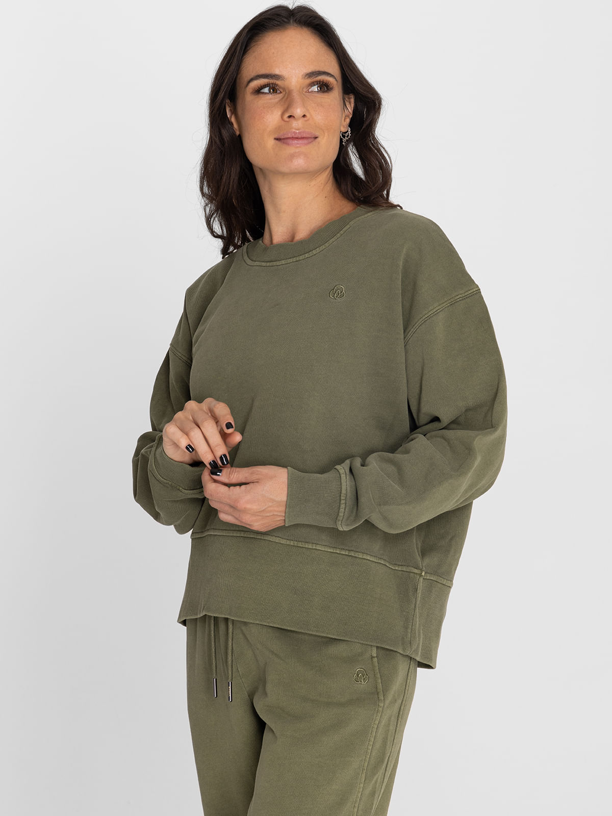 Poleron-Para-Mujer--Crew-Neck-Creta-Verde-Bsoul