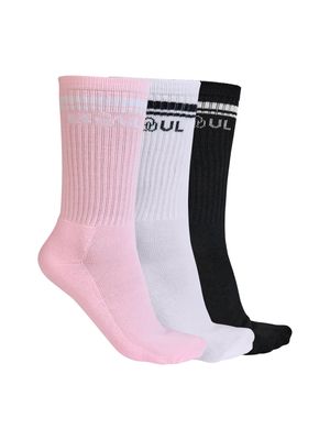 Medias Para Mujer  3Pack Crew Cut Isi Multicolor Bsoul