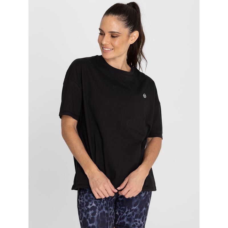 Polo-Manga-Corta-Para-Mujer-Oversize-Anto-Negro-Bsoul