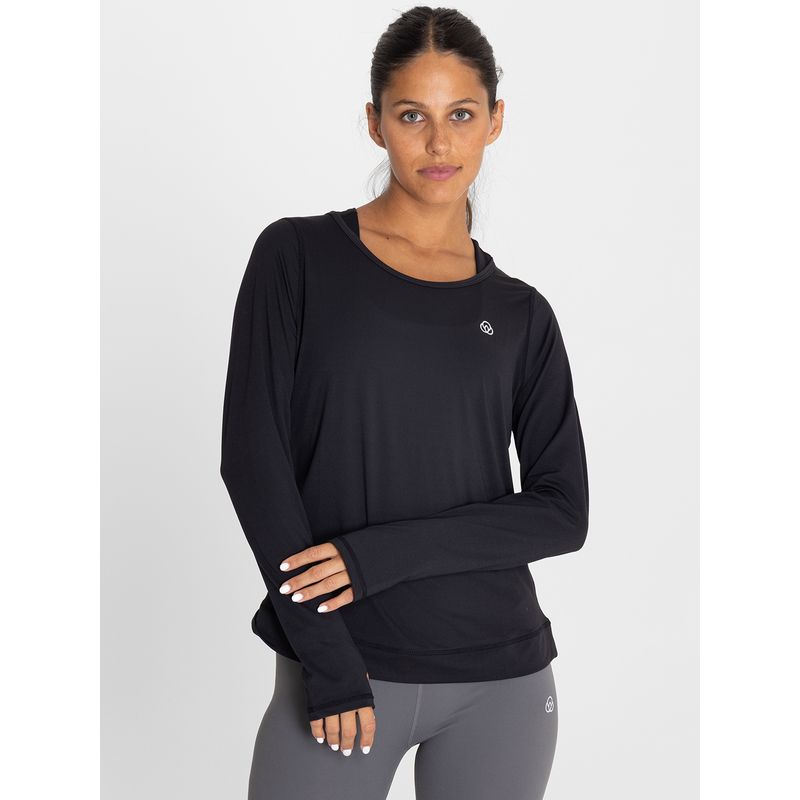 Polo-Manga-Larga-Para-Mujer--Tech-Negro-Bsoul