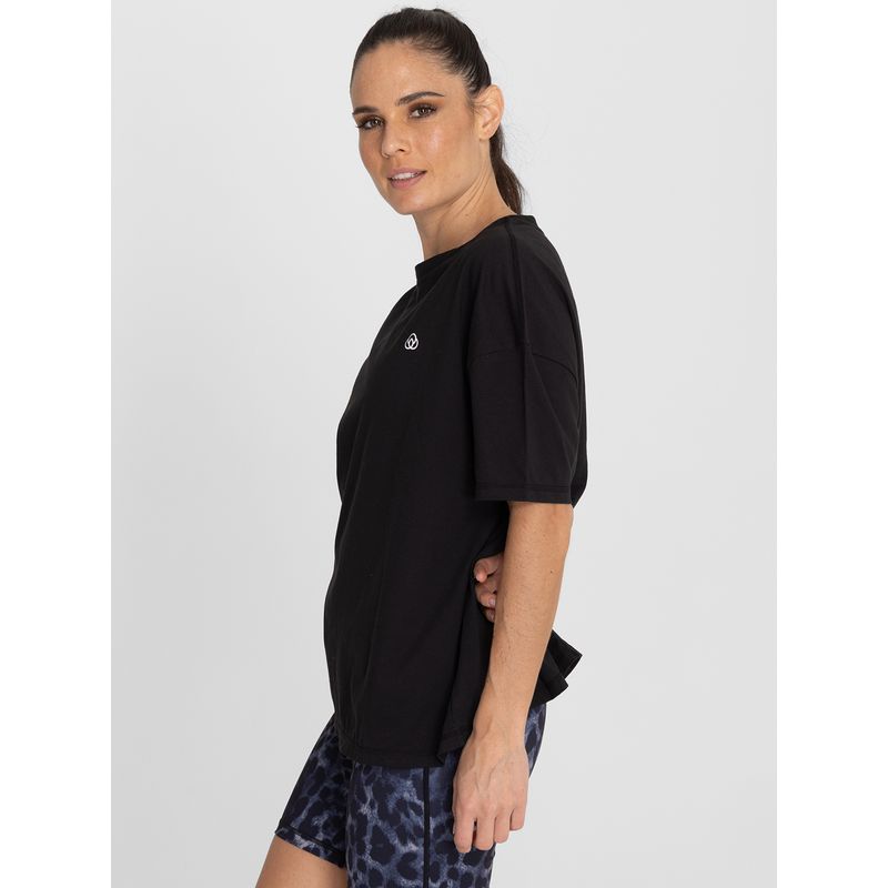 Polo-Manga-Corta-Para-Mujer-Oversize-Anto-Negro-Bsoul