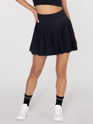 Falda Para Mujer Court Pleated Skirt Negro Bsoul