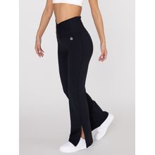 Legging Para Mujer  Split Hem Flare Legg Negro Bsoul