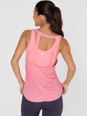 Polo Sin Mangas Para Mujer  Training Tank Rosado Bsoul