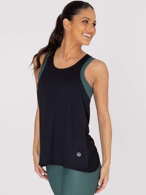Polo Sin Mangas Para Mujer  Tank Cloe Negro Bsoul