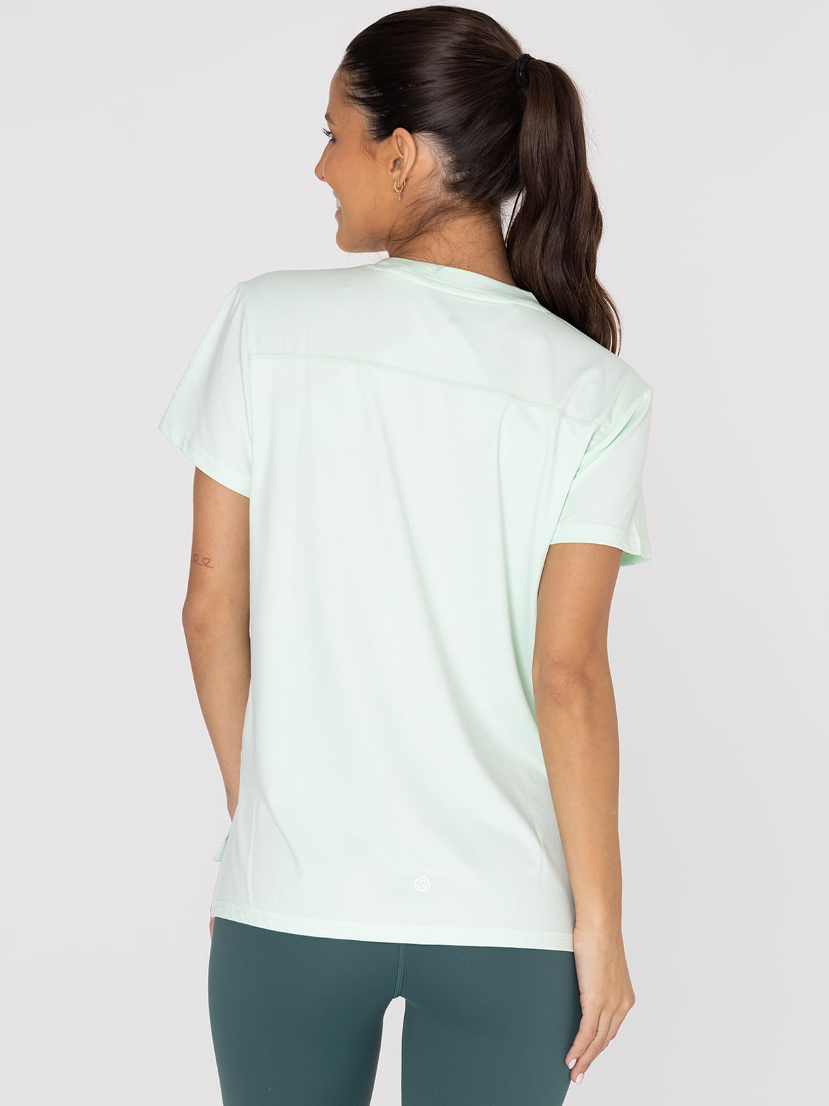 Polo-Manga-Corta-Para-Mujer--V-Neck-Verde-Bsoul