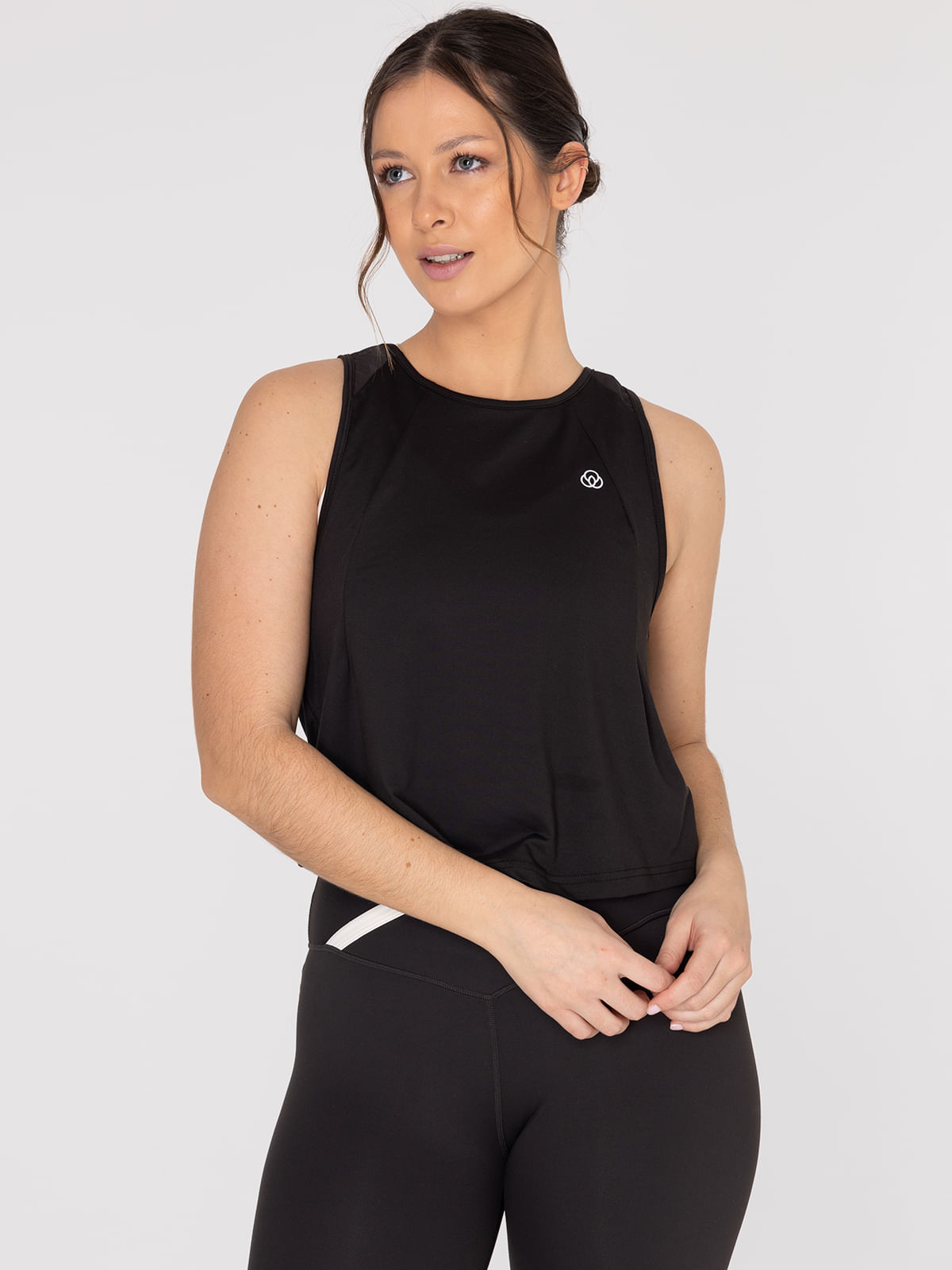 Polo-Sin-Mangas-Para-Mujer--Vest-Zia-Negro-Bsoul