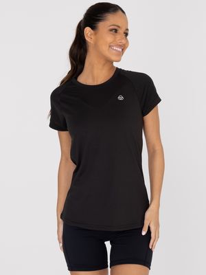 Polo Manga Corta Para Mujer  V-Neck Negro Bsoul