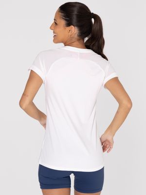 Polo Manga Corta Para Mujer  V-Neck Blanco Bsoul