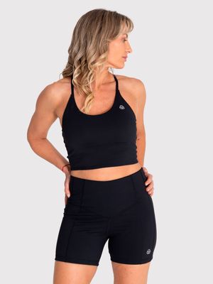 Bra Para Mujer Deportivo Crop Kaira Negro Bsoul