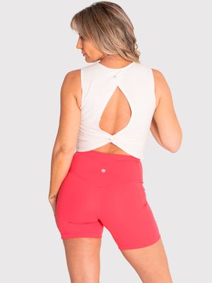 Polo Sin Mangas Para Mujer  Tank Rib Rosado Bsoul