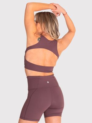 Bra Para Mujer Deportivo Crop Aura Marrón Bsoul