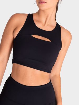 Bra Para Mujer Deportivo Crop Aura Negro Bsoul