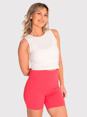 Polo Sin Mangas Para Mujer  Tank Rib Rosado Bsoul