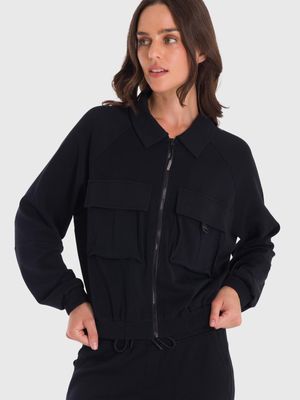 Casaca Para Mujer Modal Negro Bsoul