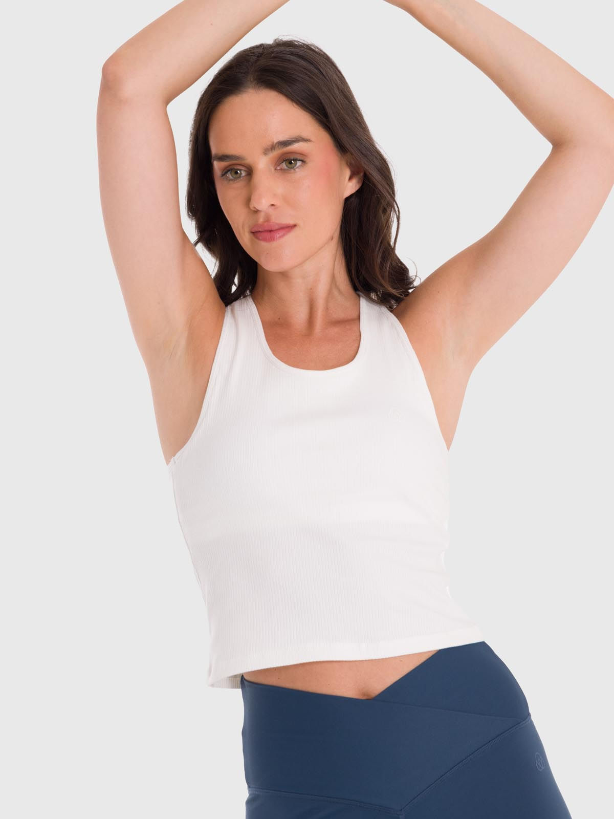 Polo-Sin-Mangas-Para-Mujer-Crop-Bra-Blanco-Bsoul