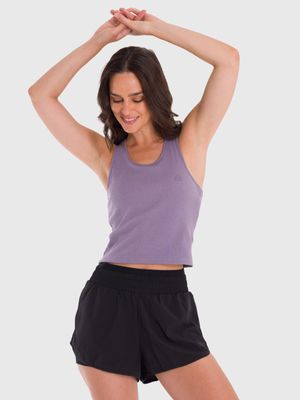 Polo Sin Mangas Para Mujer Crop Bra Morado Bsoul