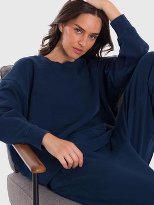 Polera Para Mujer Crew Neck Creta Azul Bsoul