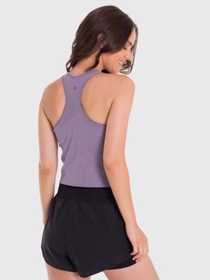 Polo Sin Mangas Para Mujer Crop Bra Morado Bsoul