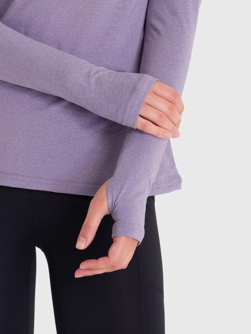 Polo Manga Larga Para Mujer First Layer Morado Bsoul