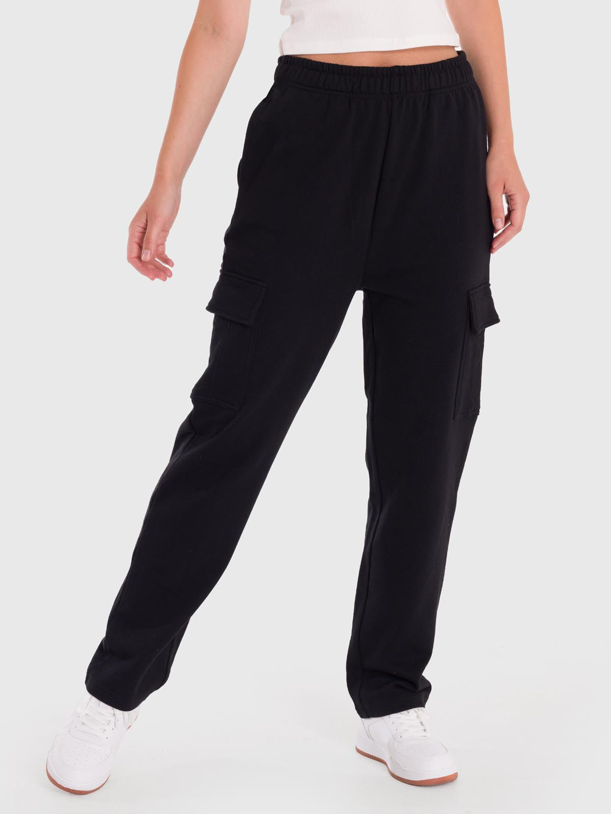 Pantalon-Para-Mujer-Cargo-Negro-Bsoul