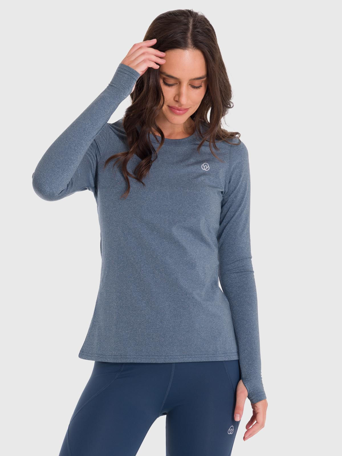 Polo-Manga-Larga-Para-Mujer-First-Layer-Azul-Bsoul