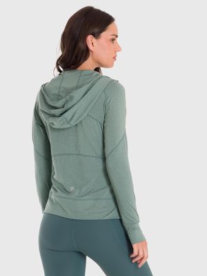 Hoodie Para Mujer Full Zip Warmer Verde Bsoul