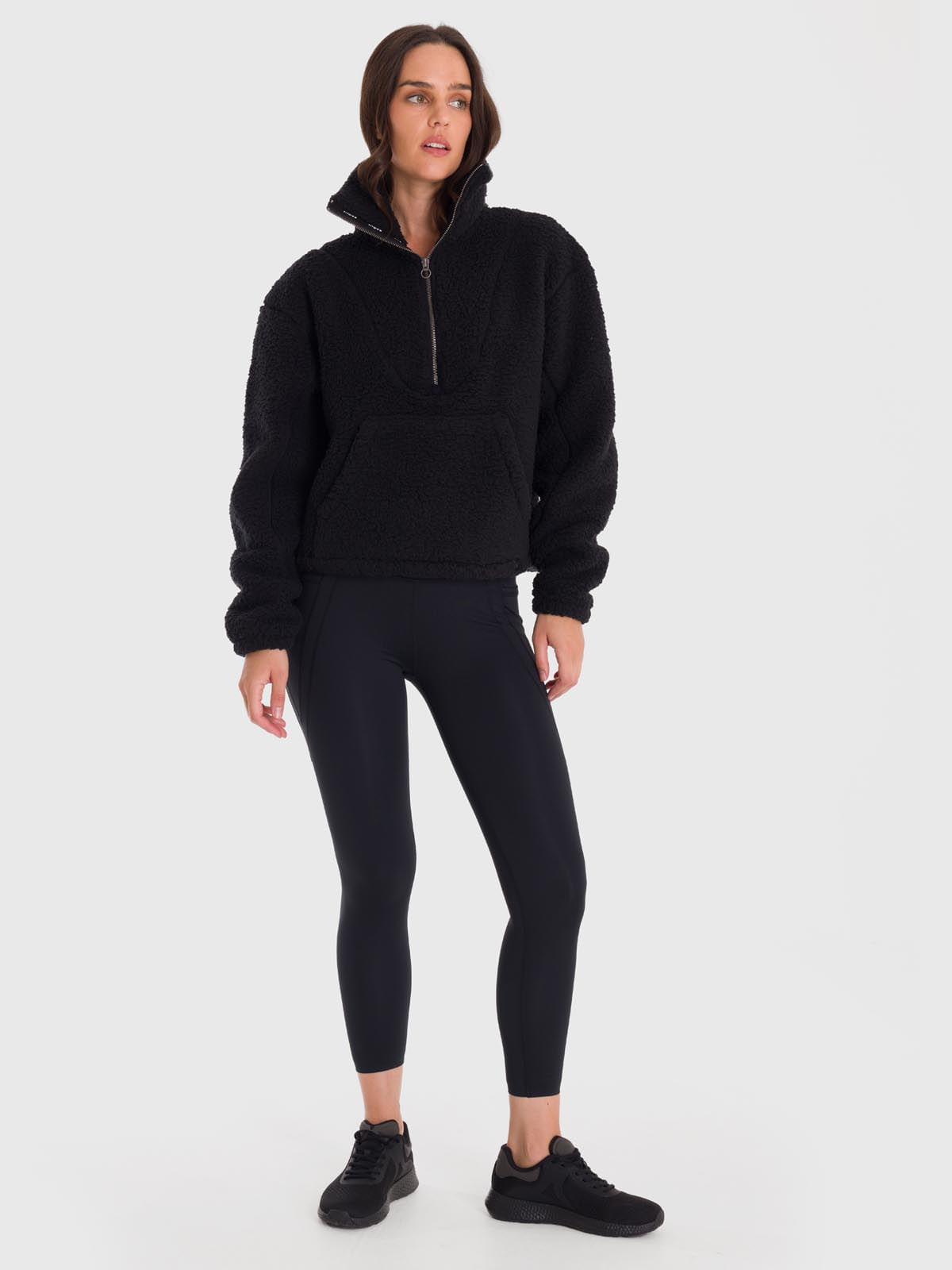 Polar-Para-Mujer-Mid-Zip-Sherpa-Negro-Bsoul