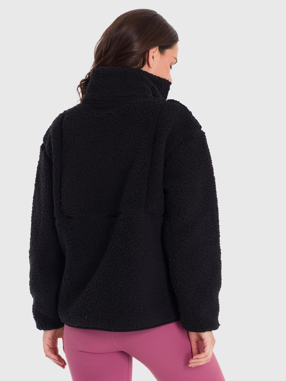 Polar-Para-Mujer-Full-Zip-Sherpa-Negro-Bsoul