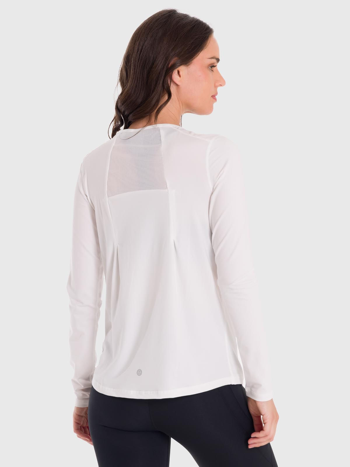 Polo-Manga-Larga-Para-Mujer-First-Layer-Mesh-Blanco-Bsoul