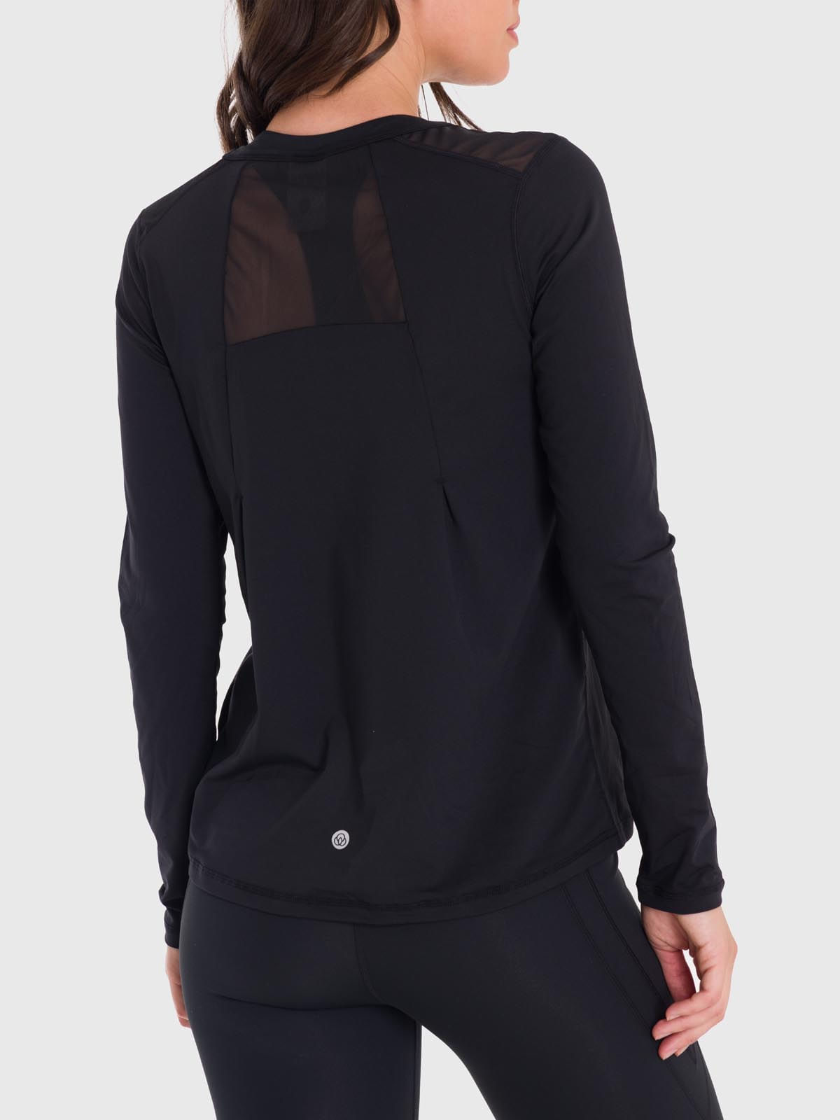 Polo-Manga-Larga-Para-Mujer-First-Layer-Mesh-Negro-Bsoul