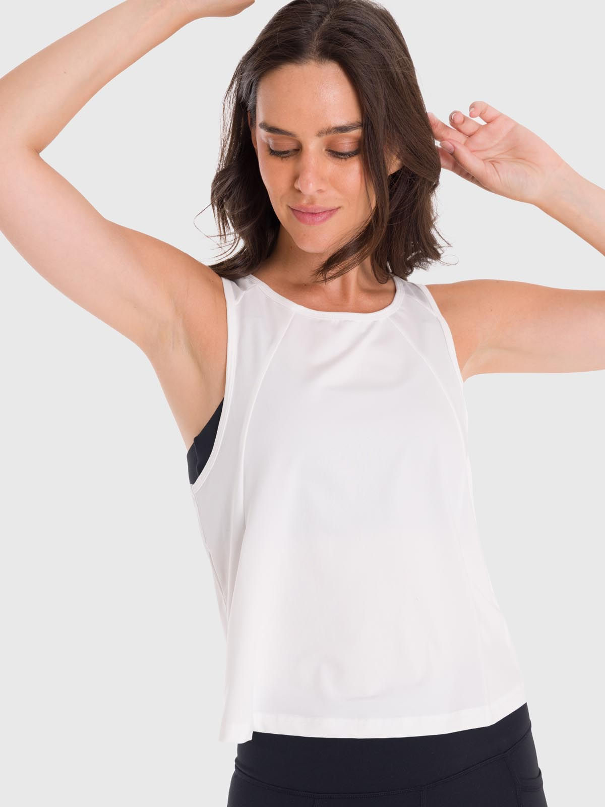 Polo-Sin-Mangas-Para-Mujer-Vest-Zia-Blanco-Bsoul