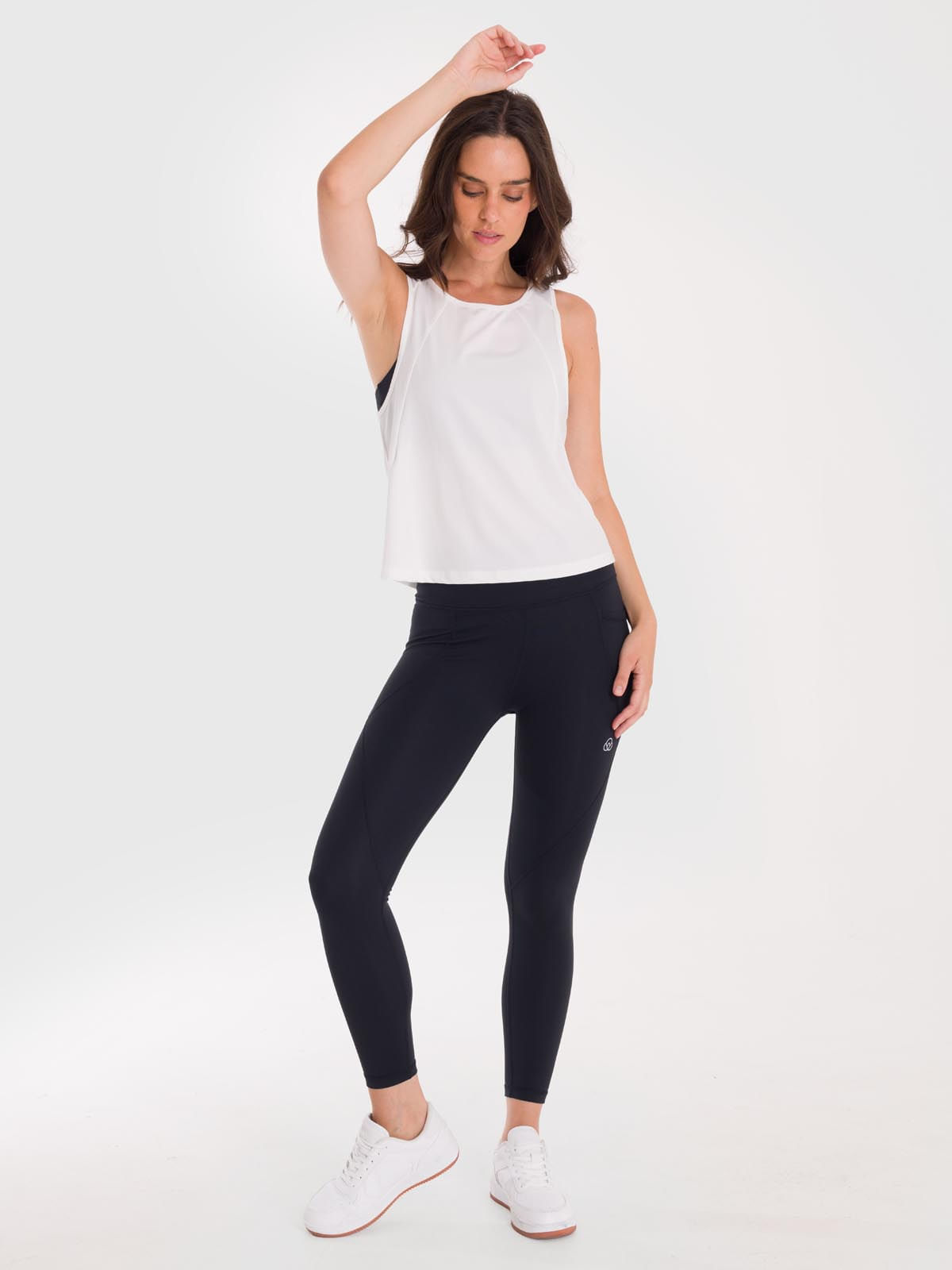 Polo-Sin-Mangas-Para-Mujer-Vest-Zia-Blanco-Bsoul