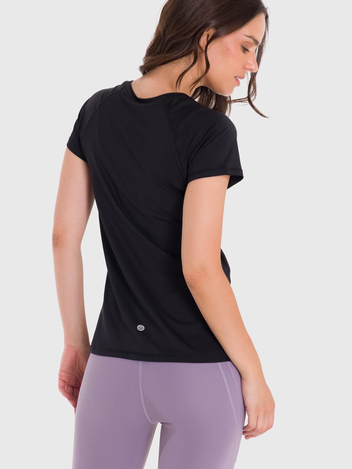 Polo-Manga-Corta-Para-Mujer-T-Shirt-Round-Neck-Negro-Bsoul