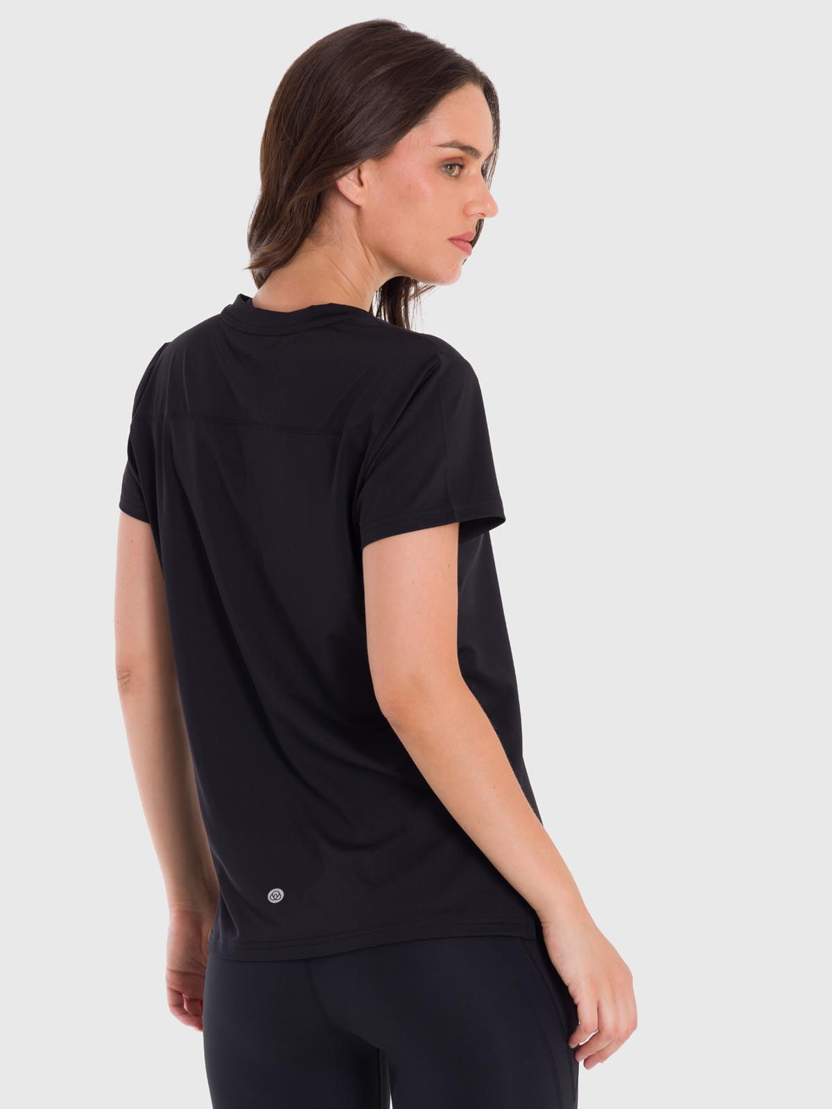 Polo-Manga-Corta-Para-Mujer-V-Neck-Negro-Bsoul