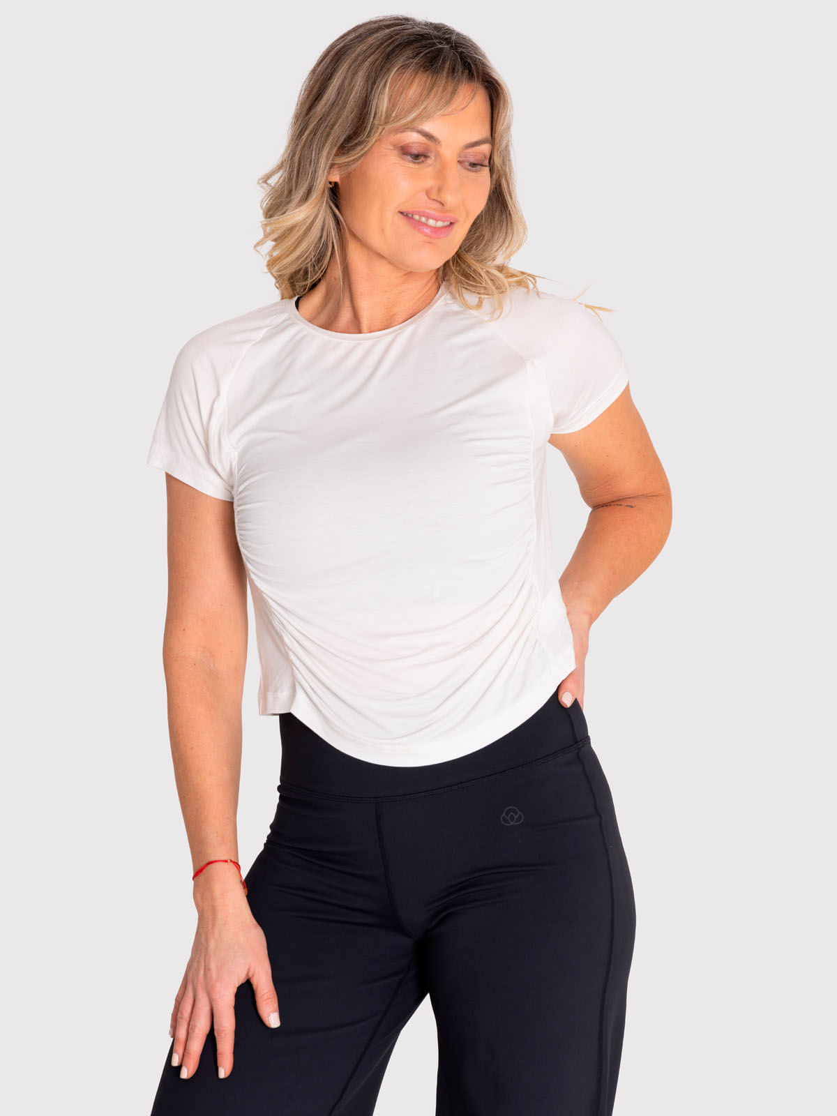 Polo-Manga-Corta-Para-Mujer-Soft-T-Shirt-Blanco-Bsoul